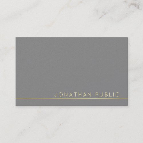 Trending Modern Elegant Grey Pearl Finish Luxury Business Card