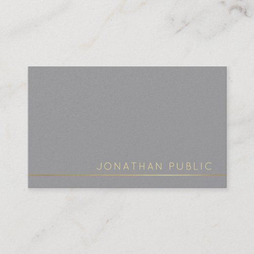 Trending Modern Elegant Grey Pearl Finish Luxury Business Card