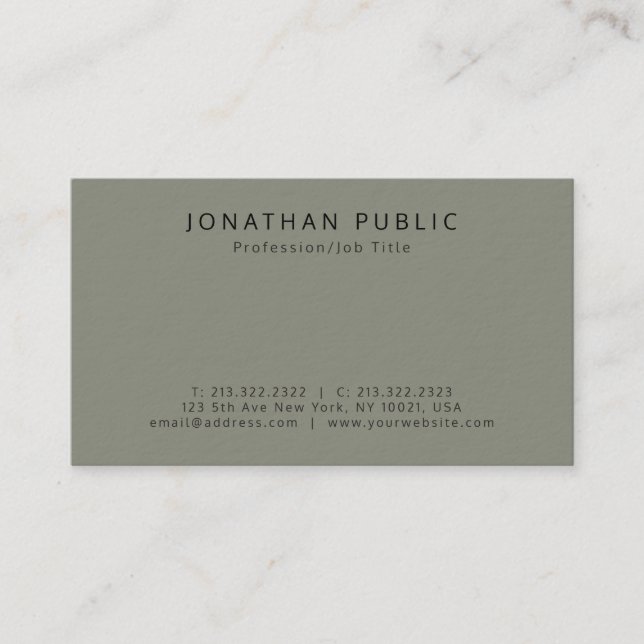 Trending Modern Elegant Premium Thick Luxury Business Card (Front)