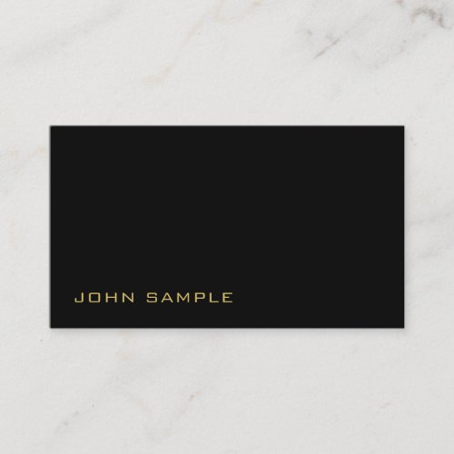 Trending Modern Monogram Stylish Black Gold Business Card