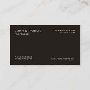 Trending Modern Professional Black White Clean Business Card