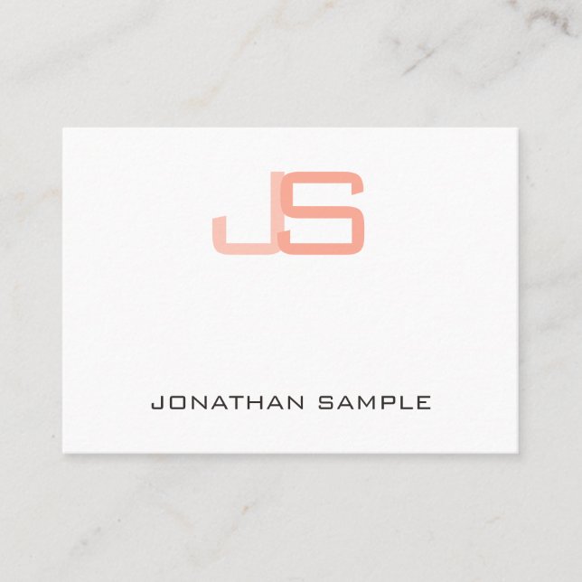Trending Monogram Modern Elegant Template Business Card (Front)