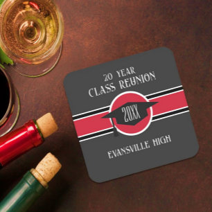 Trending! New class reunion party Square Paper Coaster