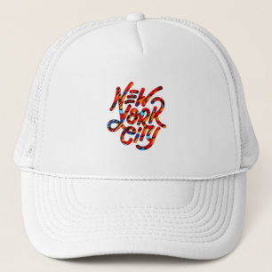 Trending New York City Logo in Summer Colors Trucker Hat