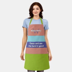 Trending Personalized TASTE AND SEE Christian Apron