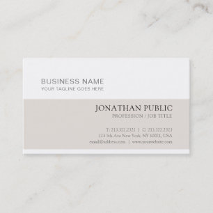 Trending Professional Modern Clean Chic Plain Luxe Business Card