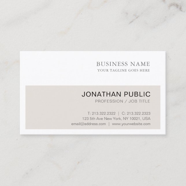 Trending Professional Modern Simple Luxury Elegant Business Card (Front)