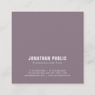Trending Professional Plain Pearl Finish Luxe Square Business Card