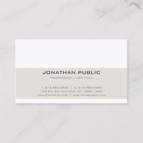 Trending Professional Sleek Creative Modern Plain Business Card
