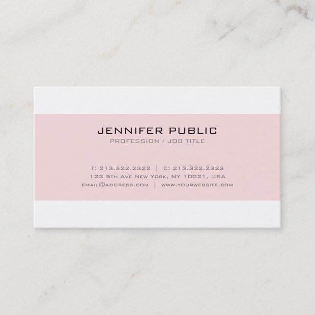 Trending Professional Sleek Modern Stylish Luxury Business Card (Front)