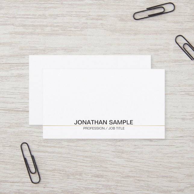 Trending Professional Sophisticated Simple Plain Business Card (Front/Back In Situ)