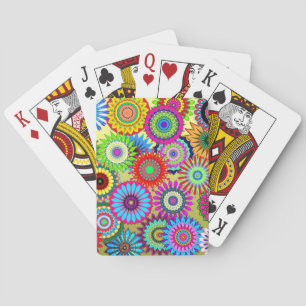 Trending Psychadelic Flower Power Print Accessory Poker Cards