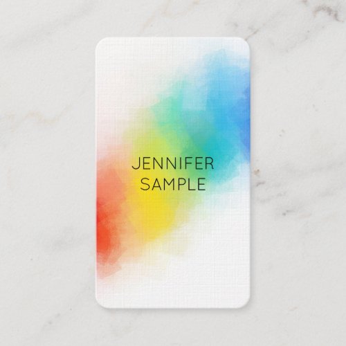 Trending Rainbow Colors Elegant Template Modern Business Card