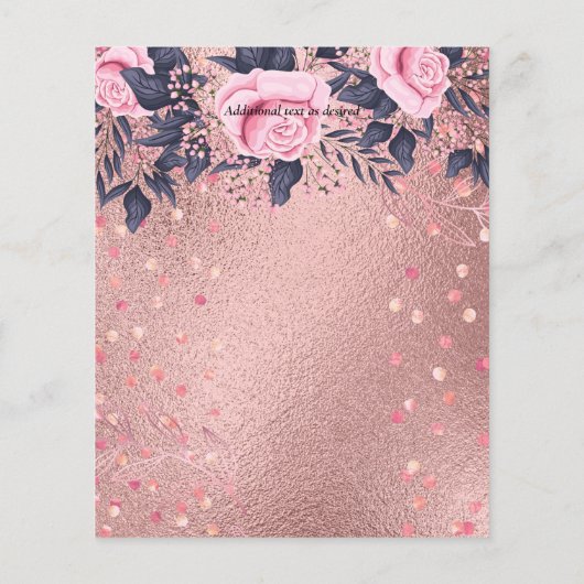 Trending ROSEGOLD Wedding Pink Navy Metallic (Back)