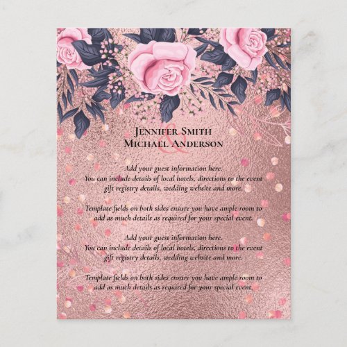 Trending ROSEGOLD Wedding Pink Navy Metallic