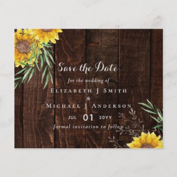 Trending Rustic Wedding Save Date Sunflowers Flyer