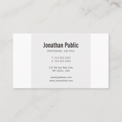 Trending Simple Elegant Plain Professional Modern Business Card