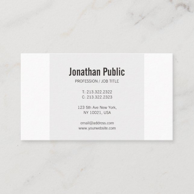 Trending Simple Elegant Plain Professional Modern Business Card (Front)