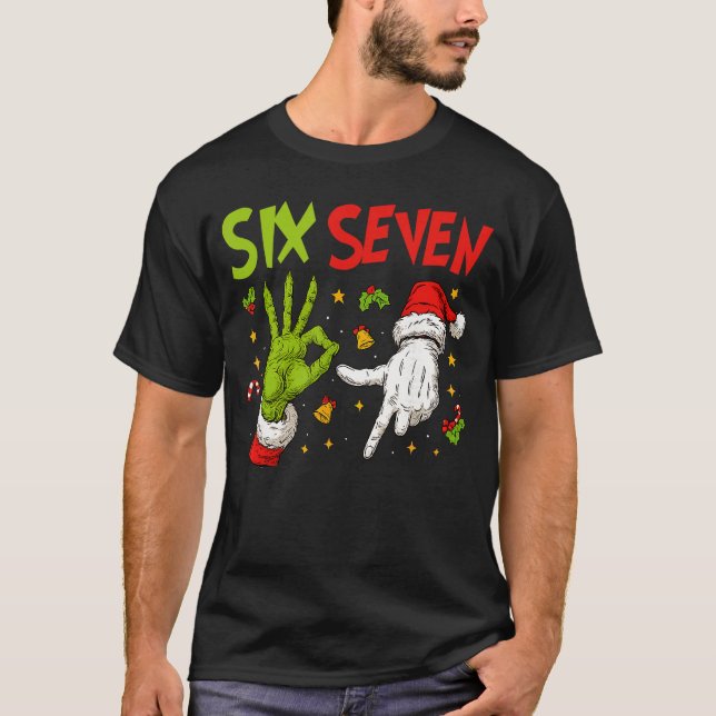 Trending Six Seven Meme Christmas 67 Xmas Men Wome T-Shirt (Front)