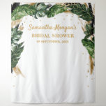 Trending Summer tropical leaves bridal shower Tapestry<br><div class="desc">Trending Summer tropical leaves bridal shower backdrop tapestry party banner,  Contact me for matching items or for customization,  Blush Roses ©</div>