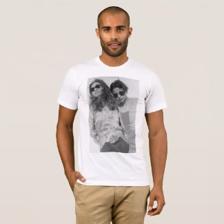 Trending T-shirt featuring black-and-white photo