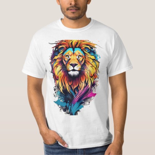 Trending T_shirt Lion Tatto Printed Design Tee
