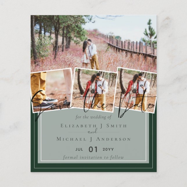 Trending Wedding Colors Green Sage Olive BUDGET (Front)