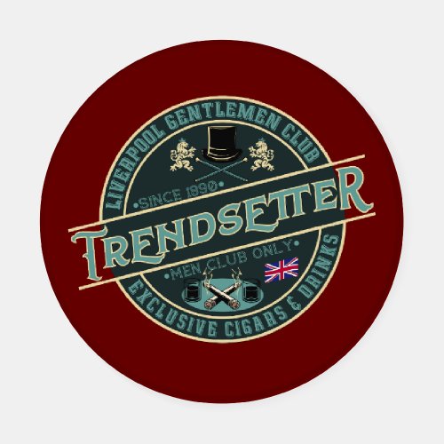 Trendsetter gentlemen club logo coaster set