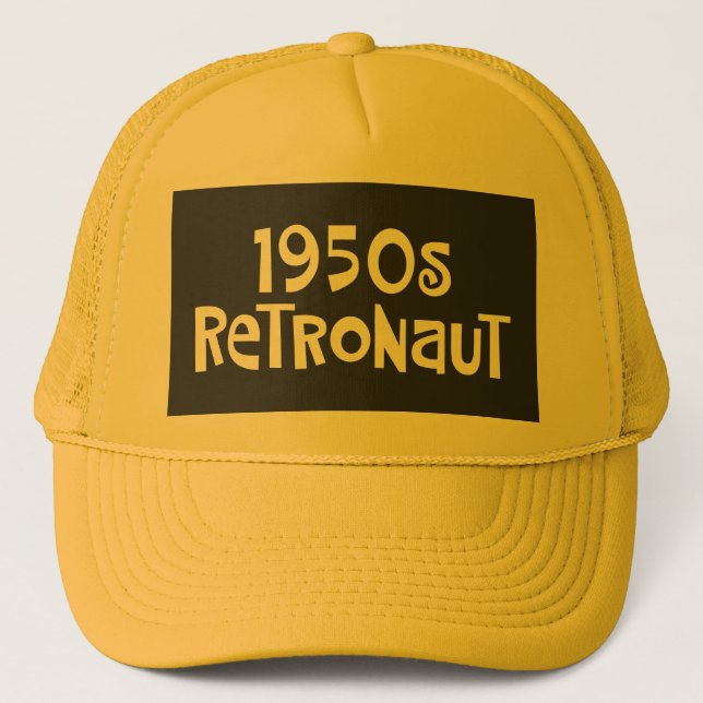 Trendy 1950s Retronaut Trucker Hat (Front)