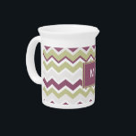 Trendy 2013 colors template drink pitcher<br><div class="desc">We are celebrating the New 2013 color trends in this fun scribble chevron zigzag pattern - using colors from the new COLOR PALETTE 2013 - Colors from culinary inspirations, combining spicy colors with fresher shades. The effect is comforting but still includes pops of unexpected color to awaken the palette. Spicy...</div>