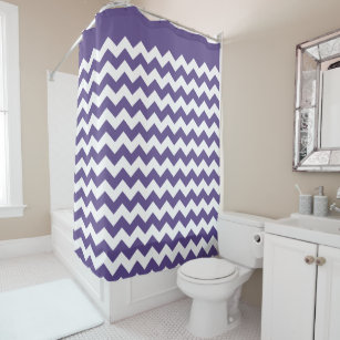 purple chevron shower curtain