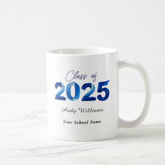 Trendy 2025 Graduation Gift Blue Coffee Mug