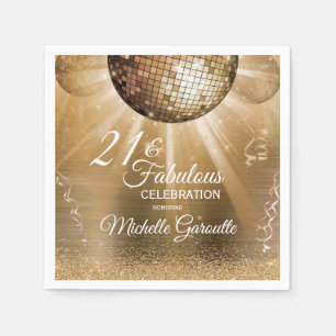 Trendy 21 & Fabulous Gold Napkins