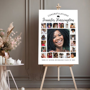 Trendy 21 Photo Collage Graduation Party Welcome Foam Board
