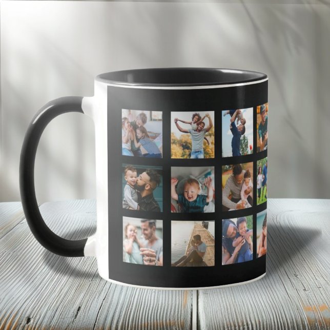 Trendy 24 Square Photo Collage Keepsake Mug (Creator Uploaded)