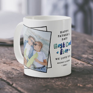 Trendy 2 Photo 'Best Dad Ever Keepsake Fathers Day Coffee Mug