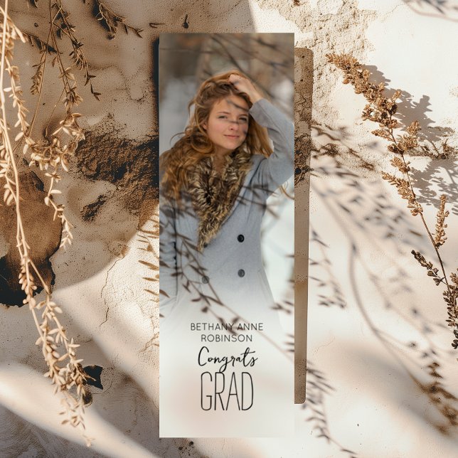 Trendy 2 Photo | Graduation Announcement Bookmarks (Creator Uploaded)