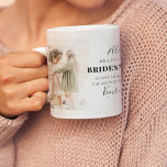 Trendy 2 Photo Will You Be My Bridesmaid? Proposal Coffee Mug<br><div class="desc">Ask your sister,  bestie or neice to be your bridesmaid at your wedding with this trendy unique design. Featuring 2 photos of you and then person your asking,  with handwritten calligraphy script font for the names and a serif text template. Makes a wonderful bridesmaid keepsake gift.</div>