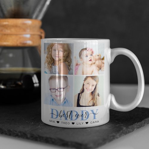 Trendy 4 Insta Photo Collage Best Daddy Ever Coffee Mug