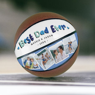 Trendy 4 Photo 'Best Dad Ever' Keepsake  Basketbal Basketball