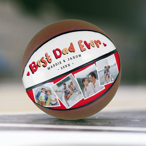 Trendy 4 Photo Best Dad Ever Keepsake Basketball