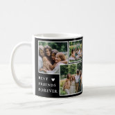 Trendy Faux Rose Gold Script, Best Friends Photo Coffee Mug