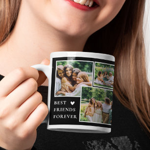 Trendy 4 Photo & Bestie Quote Best Friends Forever Coffee Mug