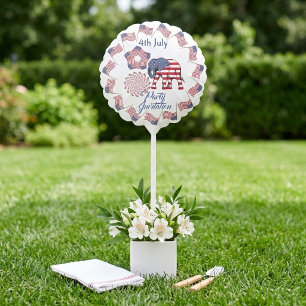 Trendy 4th July American Flag Party Elephant Balloon