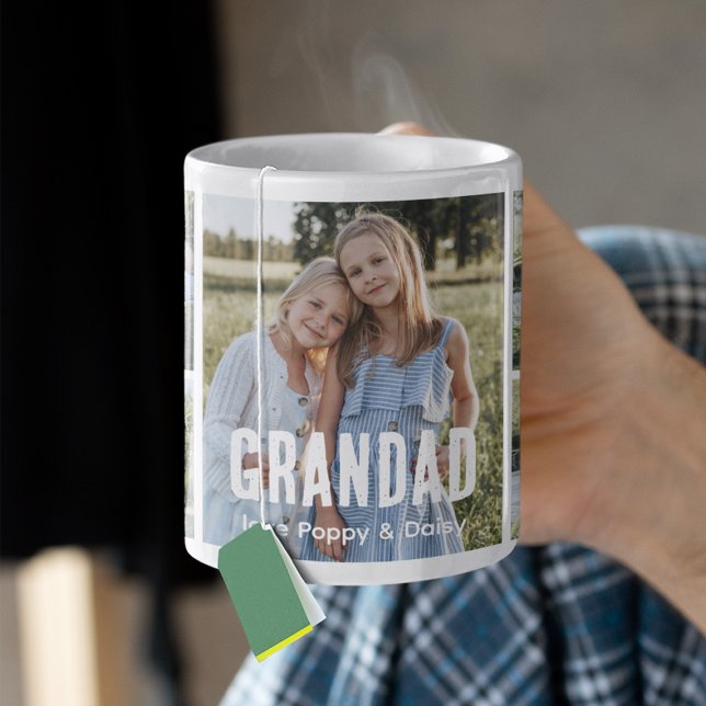Trendy 5 Photo Collage Grandad Coffee Mug (Creator Uploaded)