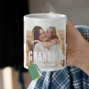 Trendy 5 Photo Collage Grandma Coffee Mug