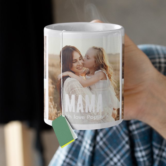 Trendy 5 Photo Collage Mama Coffee Mug (Creator Uploaded)