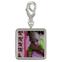 Trendy 6 Photo Collage with Personal Text or Name