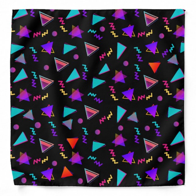 Trendy 80s Black Bandana (Front)