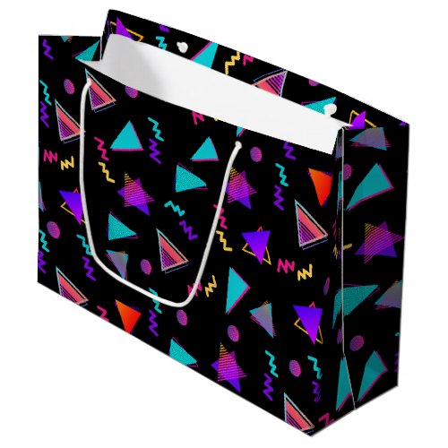 Trendy 80s Black Large Gift Bag